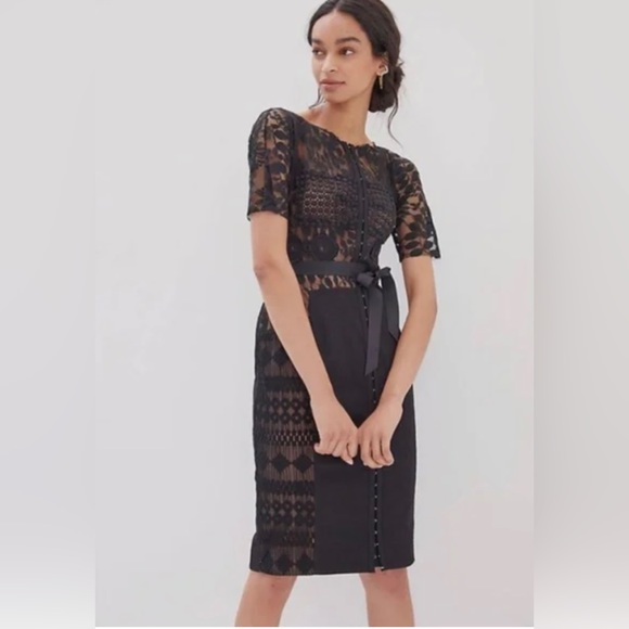 Byron Lars Dresses & Skirts - ANTHROPOLOGIE by BYRON LARS Beguile Mona Black Lace Dress. Size 0.